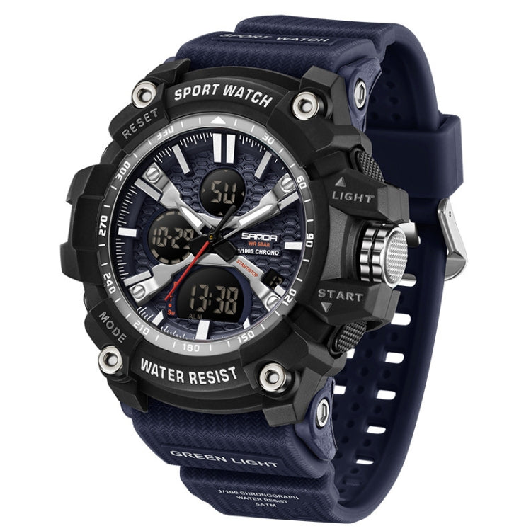 SANDA Men Electronic Watch Outdoor Sports Luminous Watch