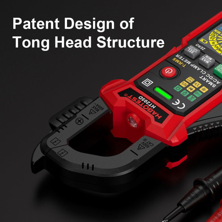HABOTEST HT205D Clamp Intelligent Anti-Burning Multi-Function High Precision Digital Multimeter - Black Red