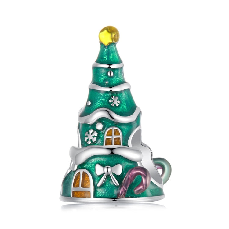 S925 Sterling Silver Christmas Tree House Bracelet Beads Jewelry Beads - SCC2916