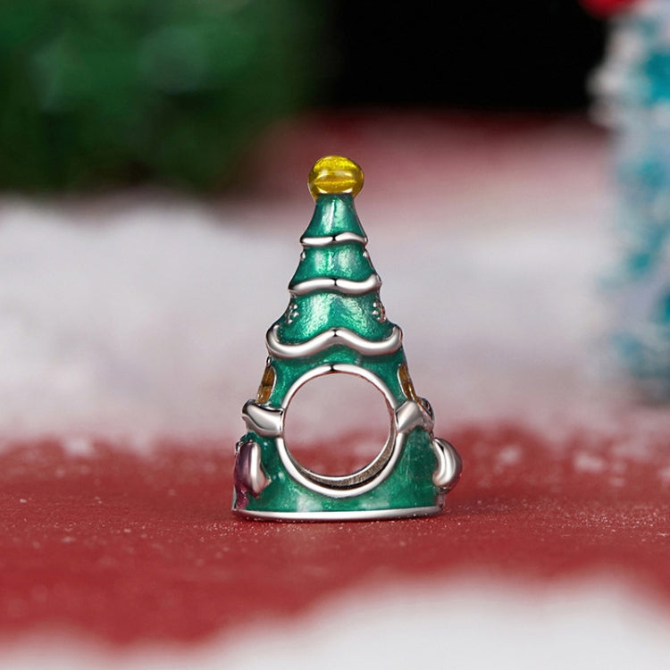 S925 Sterling Silver Christmas Tree House Bracelet Beads Jewelry Beads - SCC2916