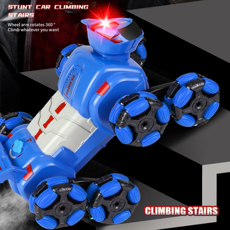 2.4G Kids Remote Control Toy Car Stunt Robot Dog Gesture Sensor Lights Music Spray Climbing Car, Color: Red Dual RC