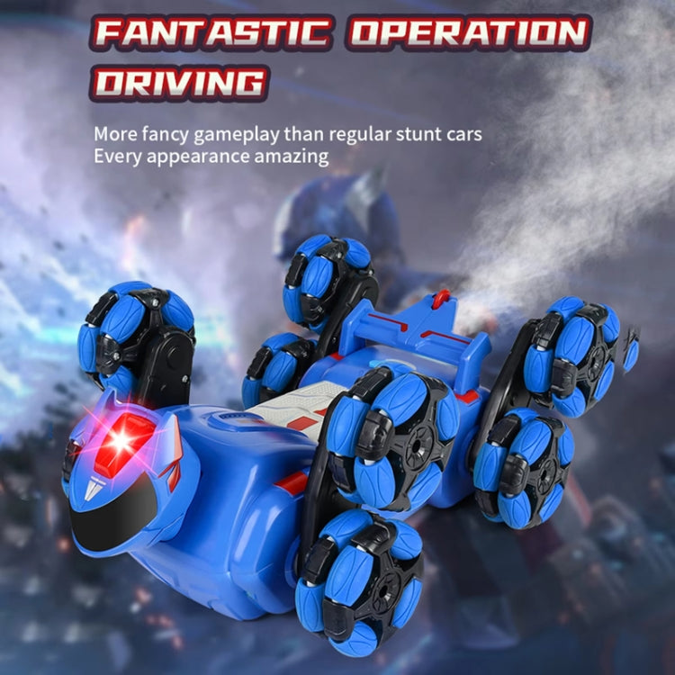 2.4G Kids Remote Control Toy Car Stunt Robot Dog Gesture Sensor Lights Music Spray Climbing Car, Color: Red Single RC