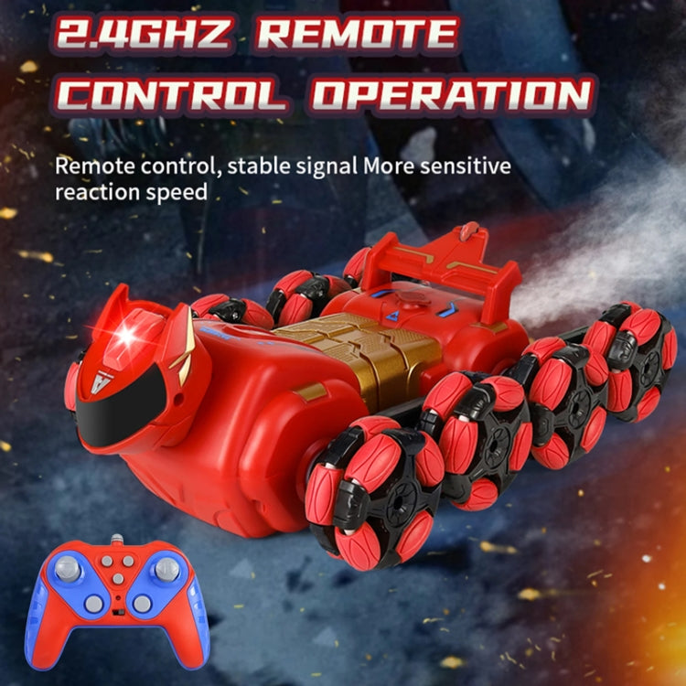 2.4G Kids Remote Control Toy Car Stunt Robot Dog Gesture Sensor Lights Music Spray Climbing Car, Color: Blue Single RC