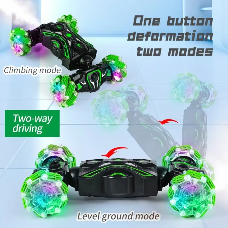 2.4G Spray RC Car Gesture Sensor Music Lights Twist Stunt Drift Car Double Side Driving Buggy Toy, Color: Handle RC Blue