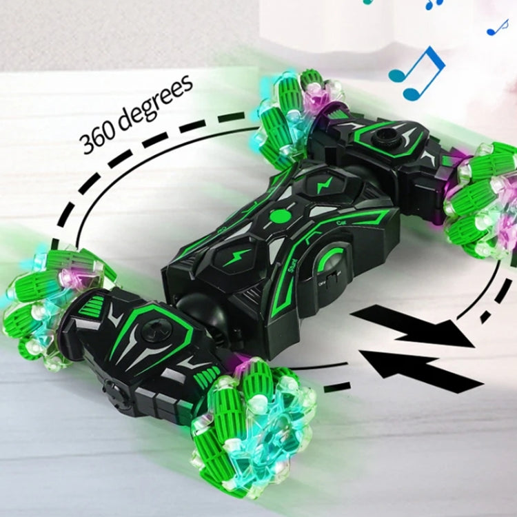 2.4G Spray RC Car Gesture Sensor Music Lights Twist Stunt Drift Car Double Side Driving Buggy Toy, Color: Handle+Watch RC Blue
