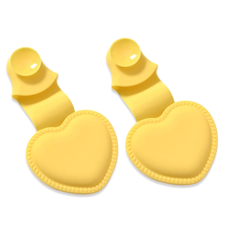 2pcs Heart-shaped Heat Insulation Anti-scalding Gloves Silicone Non-slip Bowl and Plate Clamp
