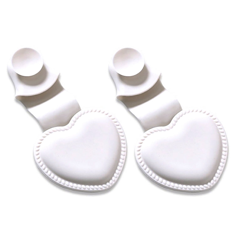 2pcs Heart-shaped Heat Insulation Anti-scalding Gloves Silicone Non-slip Bowl and Plate Clamp