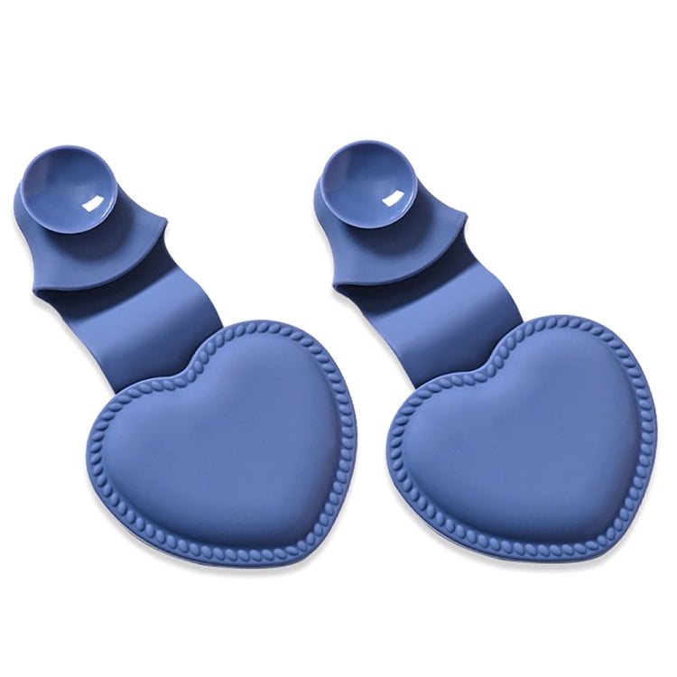 2pcs Heart-shaped Heat Insulation Anti-scalding Gloves Silicone Non-slip Bowl and Plate Clamp