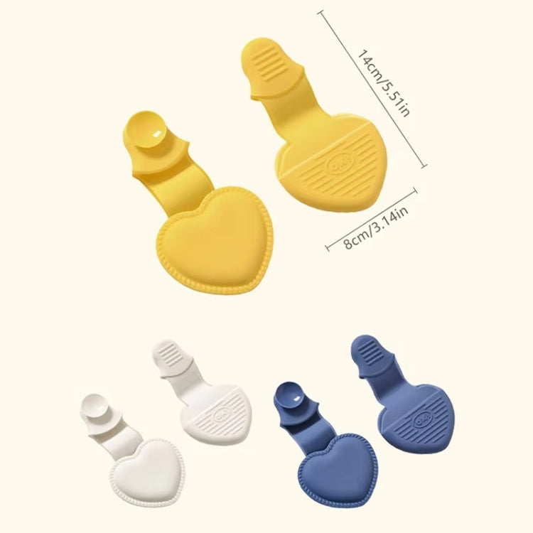 2pcs Heart-shaped Heat Insulation Anti-scalding Gloves Silicone Non-slip Bowl and Plate Clamp