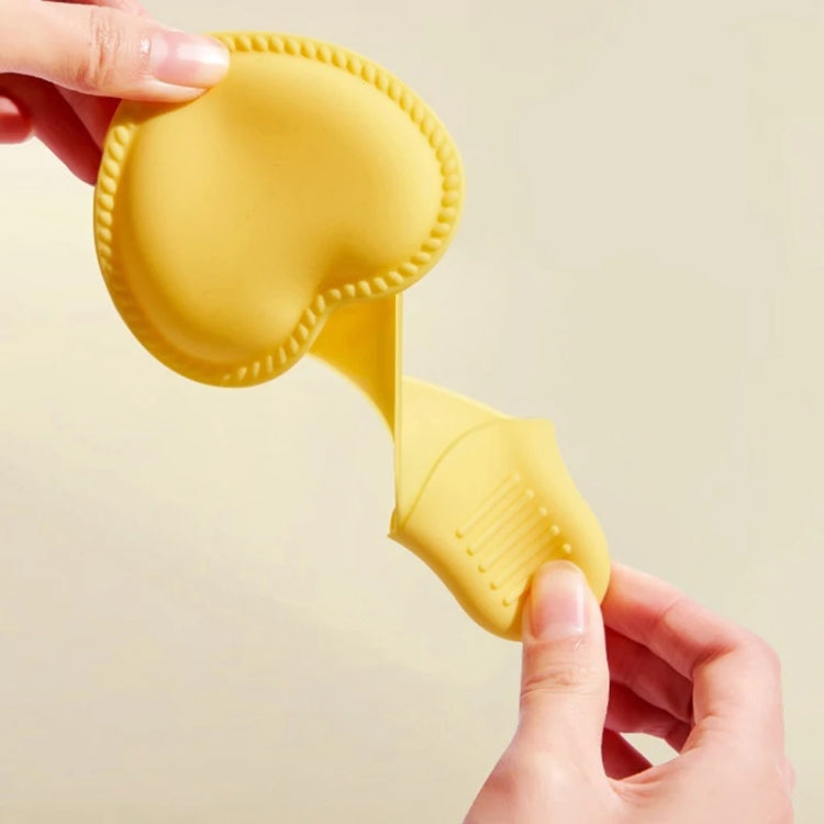 2pcs Heart-shaped Heat Insulation Anti-scalding Gloves Silicone Non-slip Bowl and Plate Clamp
