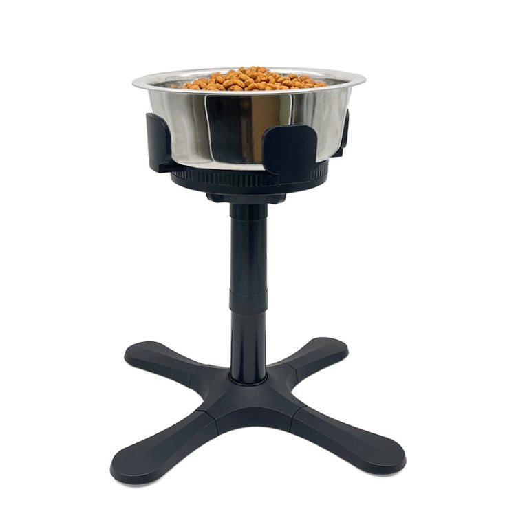 Adjustable Food Bowl Heightening Stand For Medium And Large Pet Dogs, Specification: Bracket + Stainless Steel Bowl