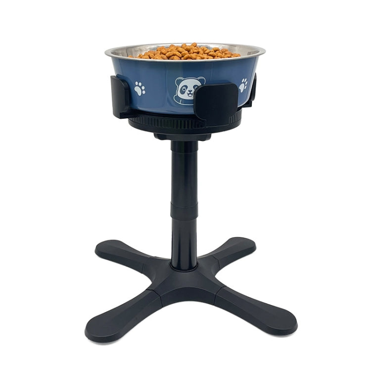 Adjustable Food Bowl Heightening Stand For Medium And Large Pet Dogs, Specification: Bracket + Blue Stainless Steel Bowl