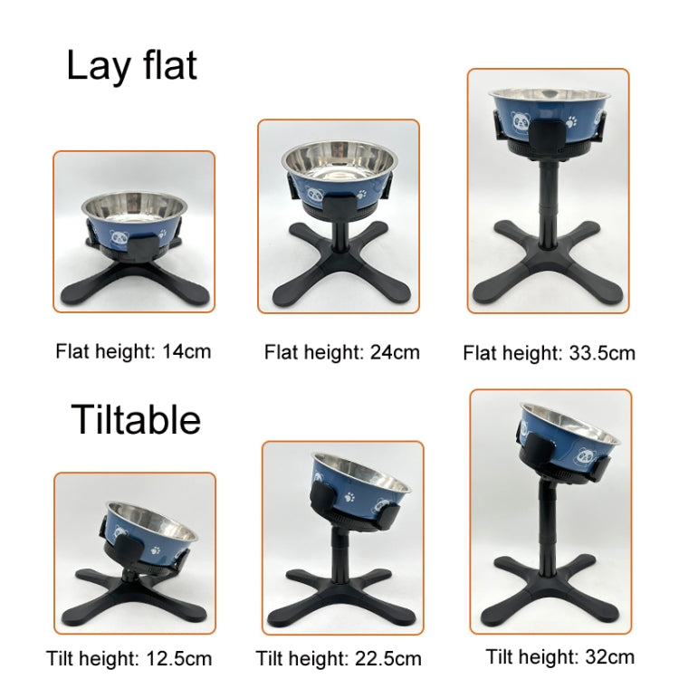 Adjustable Food Bowl Heightening Stand For Medium And Large Pet Dogs, Specification: Bracket 2pcs