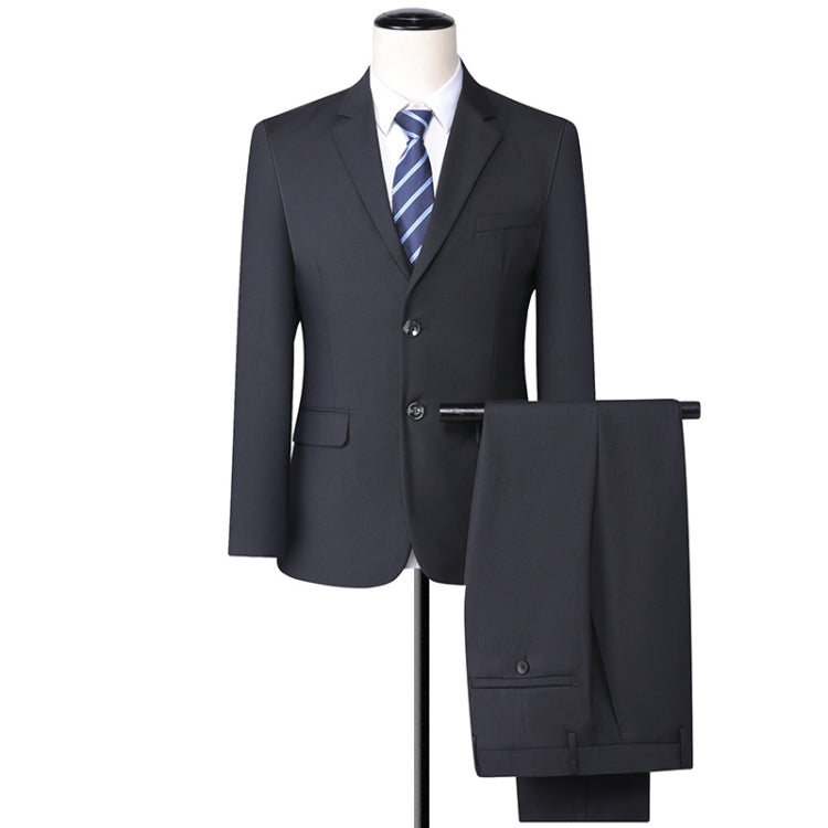 3 In 1 Men 2-Button Suit Handsome Slim Business Formal Suit Bank Sales Hotel Workwear, Size: S