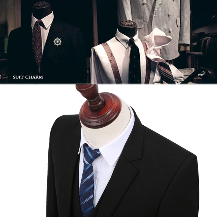 3 In 1 Men 2-Button Suit Handsome Slim Business Formal Suit Bank Sales Hotel Workwear, Size: M