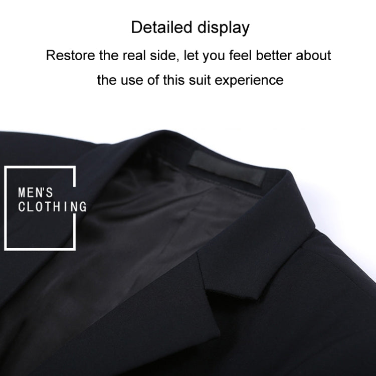 3 In 1 Men 2-Button Suit Handsome Slim Business Formal Suit Bank Sales Hotel Workwear, Size: XL