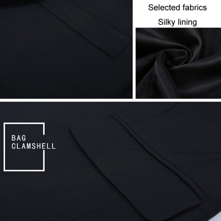 3 In 1 Men 2-Button Suit Handsome Slim Business Formal Suit Bank Sales Hotel Workwear, Size: M