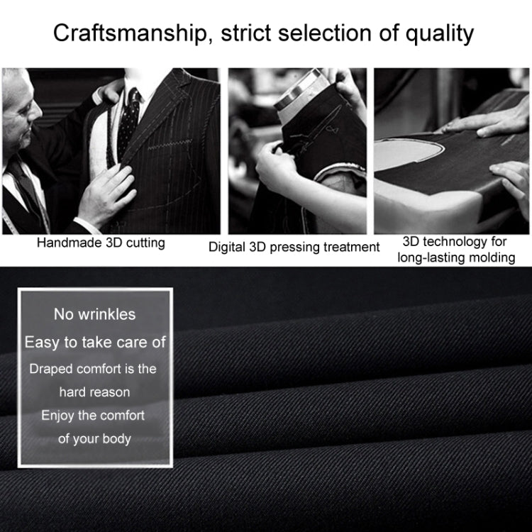 3 In 1 Men 2-Button Suit Handsome Slim Business Formal Suit Bank Sales Hotel Workwear, Size: XXXL