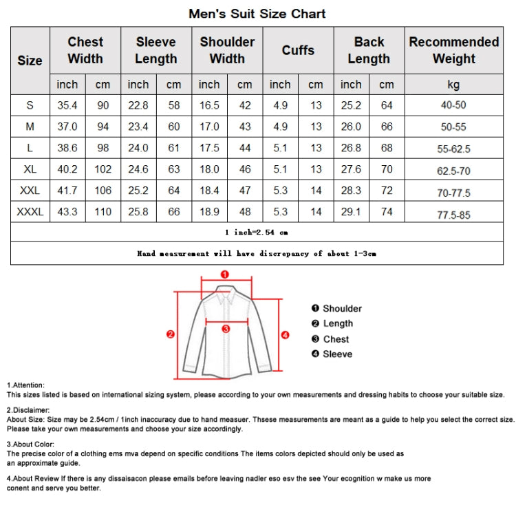 3 In 1 Men 2-Button Suit Handsome Slim Business Formal Suit Bank Sales Hotel Workwear, Size: XXXL