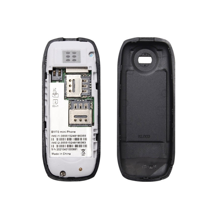 BM70 Mini Mobile Dual SIM Personalised Bluetooth Earphone Dialer - Black