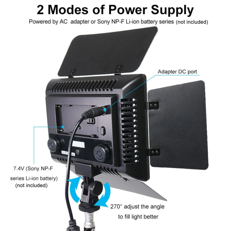 WS-300II Video Fill Light Dual Color Temperature LED Beauty Shooting Light, Spec: Single Lamp+EU Plug Adapter