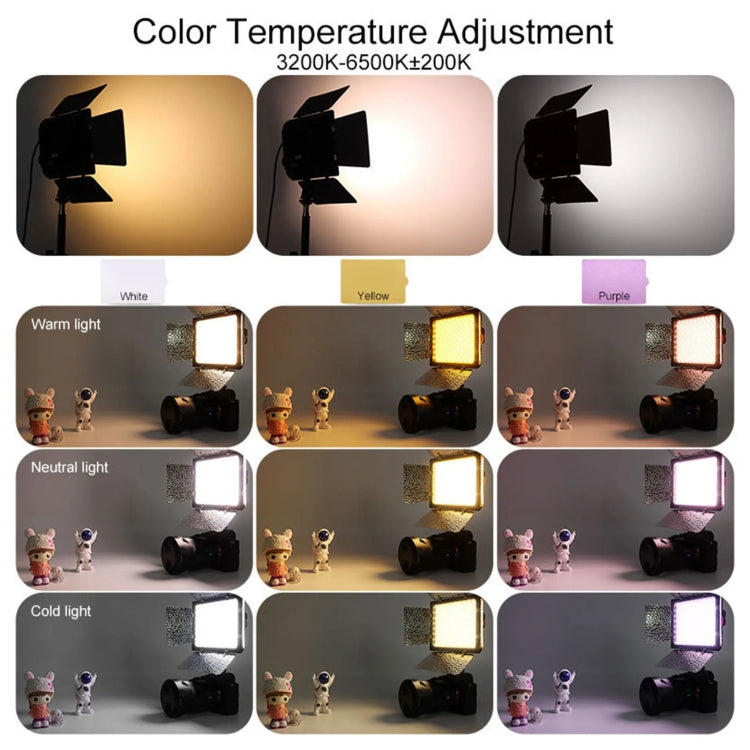WS-300II Video Fill Light Dual Color Temperature LED Beauty Shooting Light, Spec: Single Lamp+EU Plug Adapter