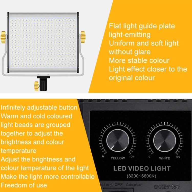 Photography Live LED Fill Light Film And Television Shooting Portrait Soft Video Lighting, Spec: W660 Lamp+EU Plug Adapter