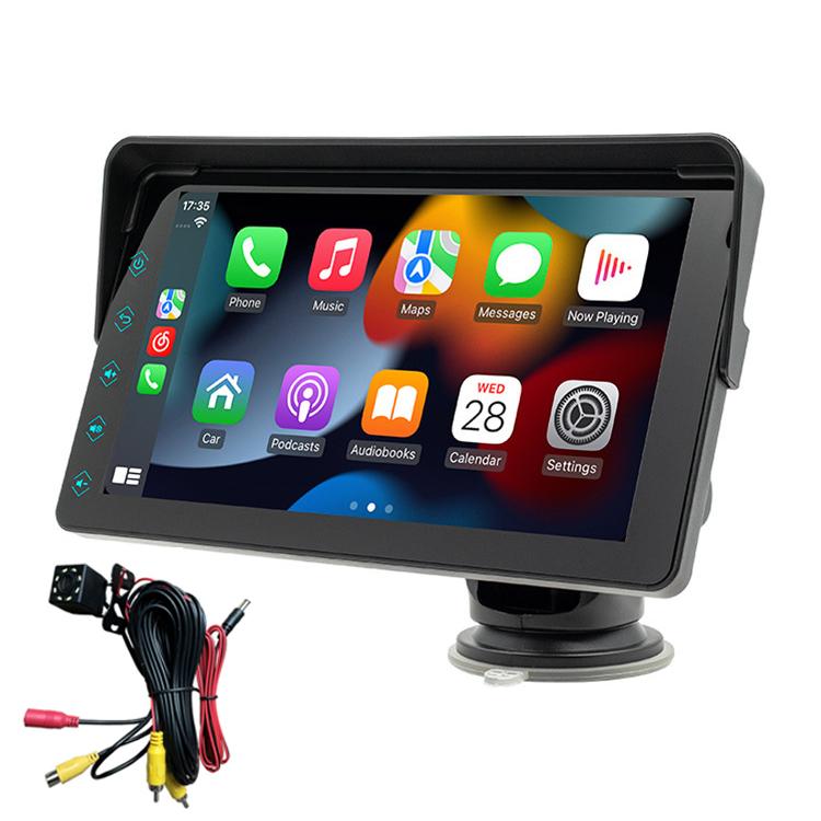 7 Inch Bluetooth 5.0 Portable CarPlay Monitor, Specifications: Display + Camera