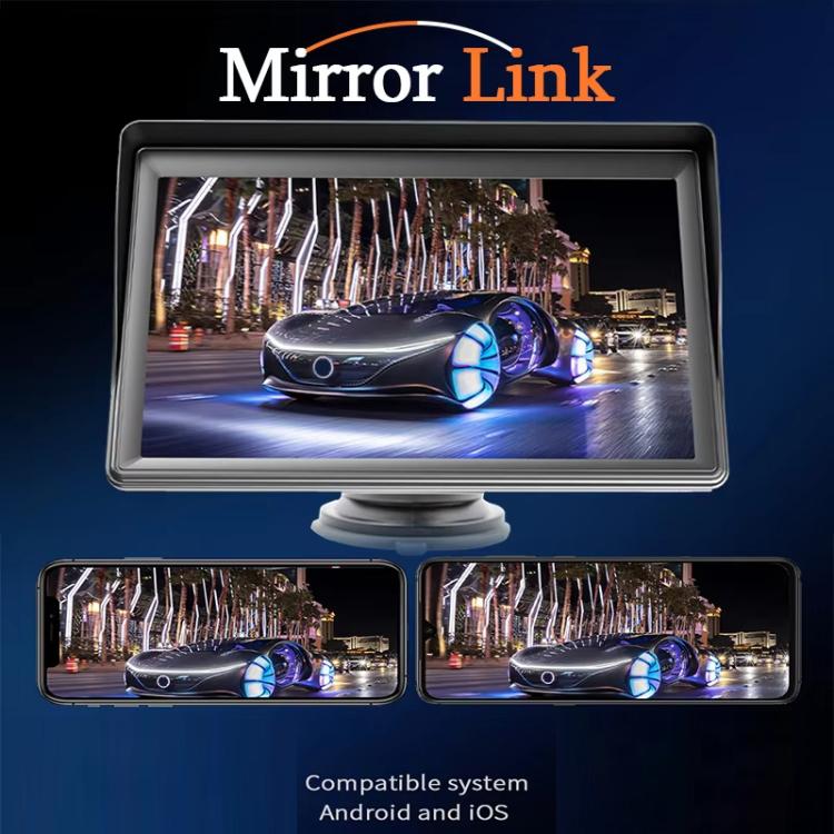 7 Inch Bluetooth 5.0 Portable CarPlay Monitor, Specifications: Display