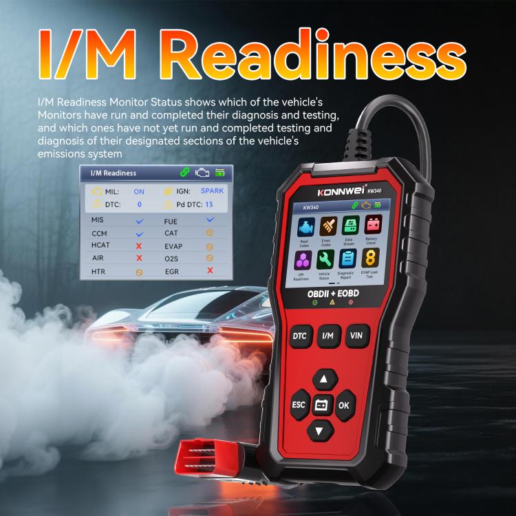 KONNWEI OBDII EOBD CAN Engine Code Reader Car Diagnostic Tool 9 Languages
