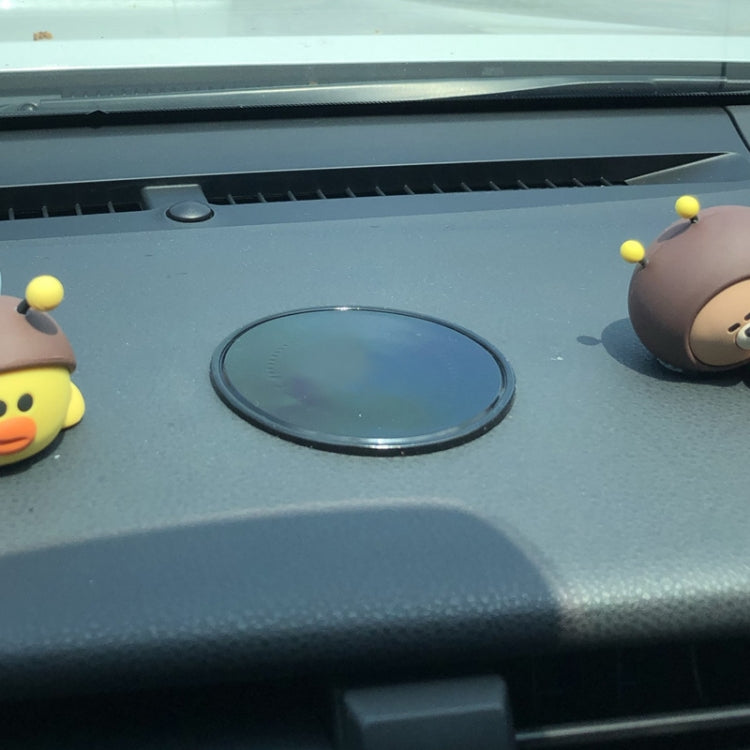 Vehicle Round Strong Sticky Non-slip PU Mat, Diameter: 12cm Lotus