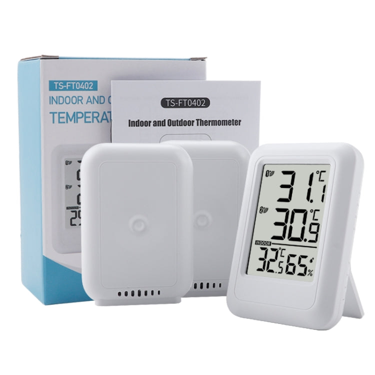 TS-FT0402 2-In-1 Home Wireless Digital Thermometer Wall-Mounted Greenhouse Thermometer - White