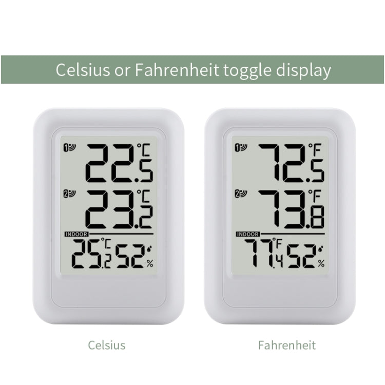 TS-FT0402 2-In-1 Home Wireless Digital Thermometer Wall-Mounted Greenhouse Thermometer - White