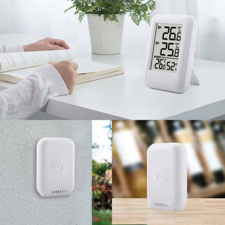 TS-FT0402 2-In-1 Home Wireless Digital Thermometer Wall-Mounted Greenhouse Thermometer - White