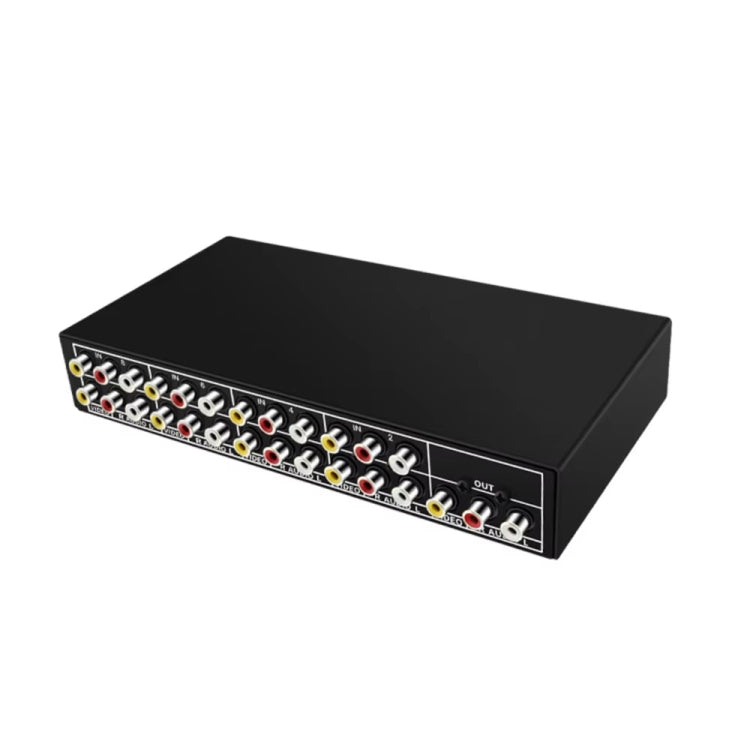 VSW81 AV 8 In 1 Out Audio and Video Switcher RCA Switch Splitter - Black