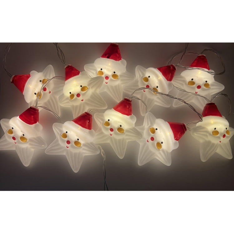 USB Christmas Light String LED Decoration Holiday Window Atmosphere Light, Length: 1.5m 10 Lights - Star Santa Claus