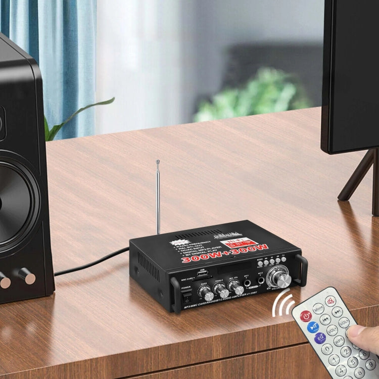 AV-298BT 300W+300W Hi-Fi Stereo Amplifier Bluetooth Home Audio Karaoke Digital Amplifier AU Plug