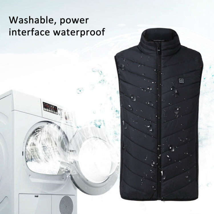 4 Area Single Control USB Electric Heating Undershirt Intelligent Warm Vest, Size: XXXXXL
