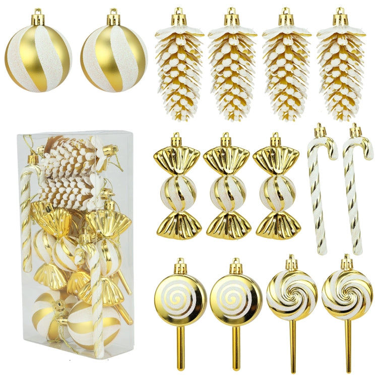 15pcs /Set Christmas Tree Ornaments Lollipops Swirls Painted Candies