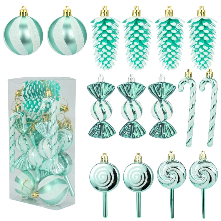 15pcs /Set Christmas Tree Ornaments Lollipops Swirls Painted Candies