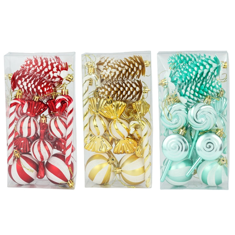 15pcs /Set Christmas Tree Ornaments Lollipops Swirls Painted Candies