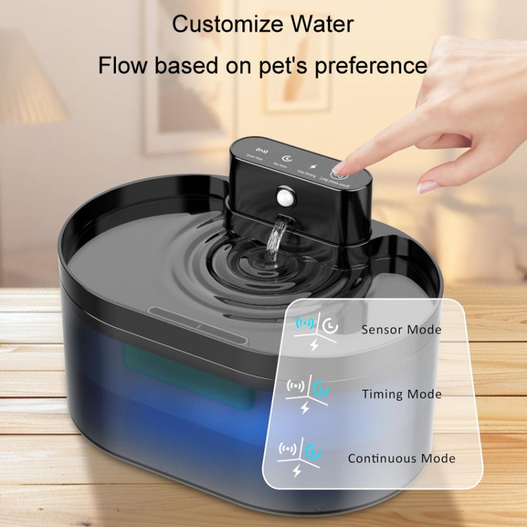 2.2L Smart Pet Water Fountain Wireless Infrared Sensor Battery Model Cats Water Dispenser