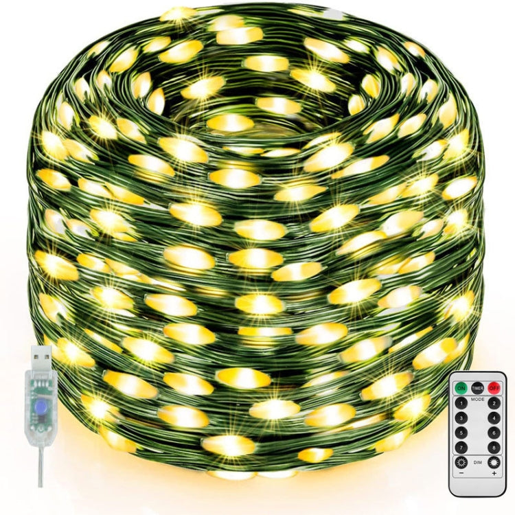 LED Llight String Outdoor Waterproof Christmas Holiday Garden Decoration, Length: 10m 100 Light - Warm Light USB