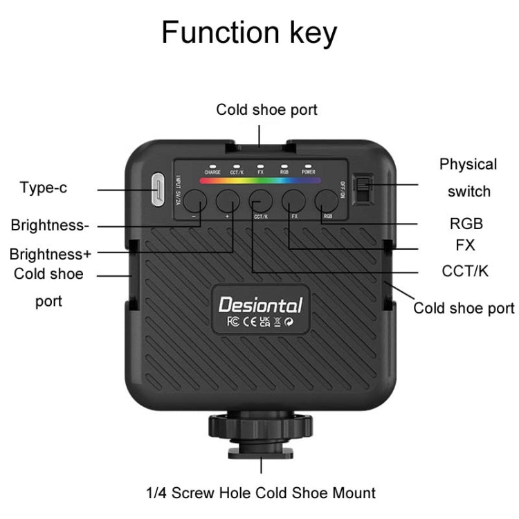 Desiontal X1 Portable RGB Cell Phone Live Streaming Fill Light