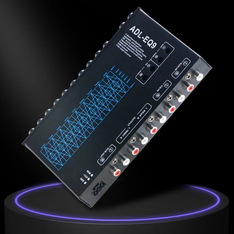 ADL-EQ9  Car Audio 9-Band Equalizer EQ Tuning Crossover Amplifier - Black