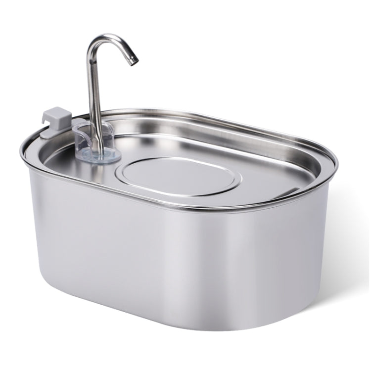3.2L Stainless Steel Faucet Pet Water Fountain Quiet Cats Water Dispenser - USB Port