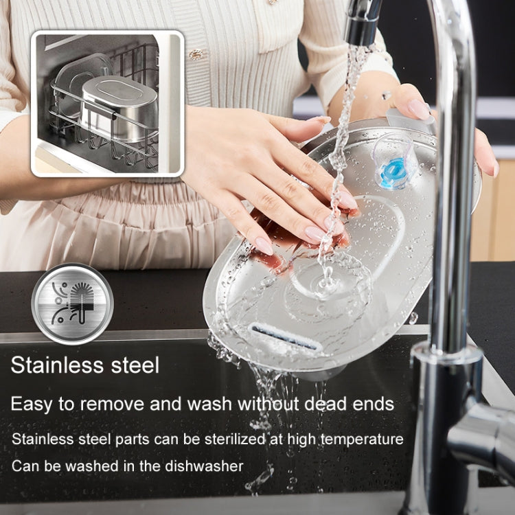3.2L Stainless Steel Faucet Pet Water Fountain Quiet Cats Water Dispenser - USB Port