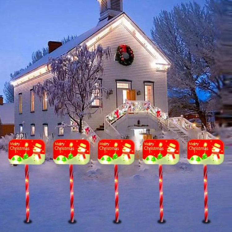 Outdoor LED Ground Plug Solar Christmas Road Sign, Style: Christmas Tree