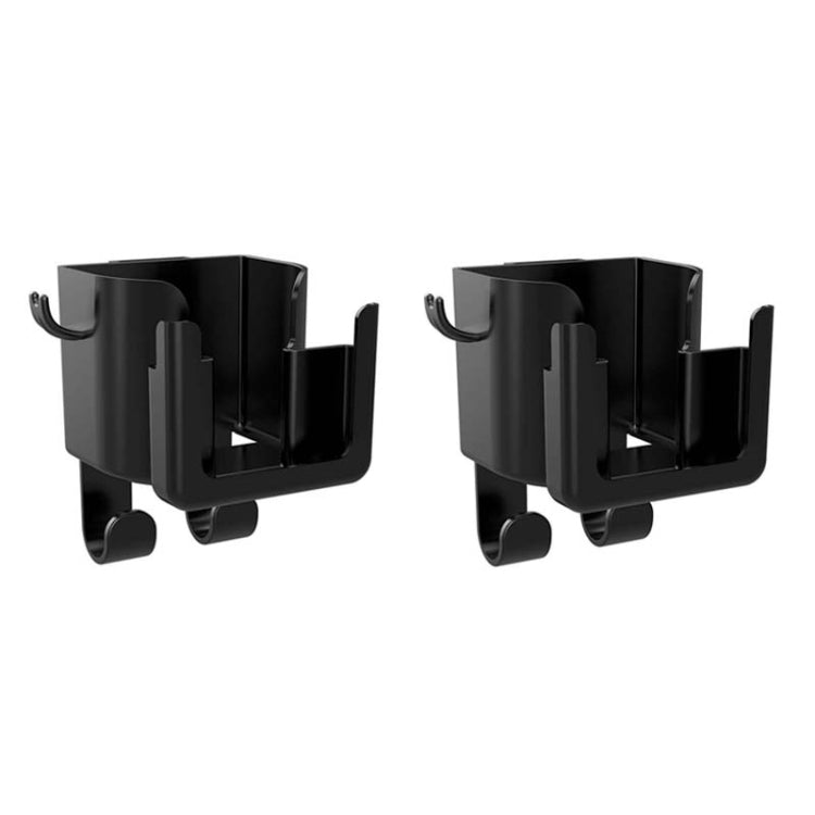2pcs Car Multifunctional Cup Holder Vehicle Backseat Hook - Black 9976