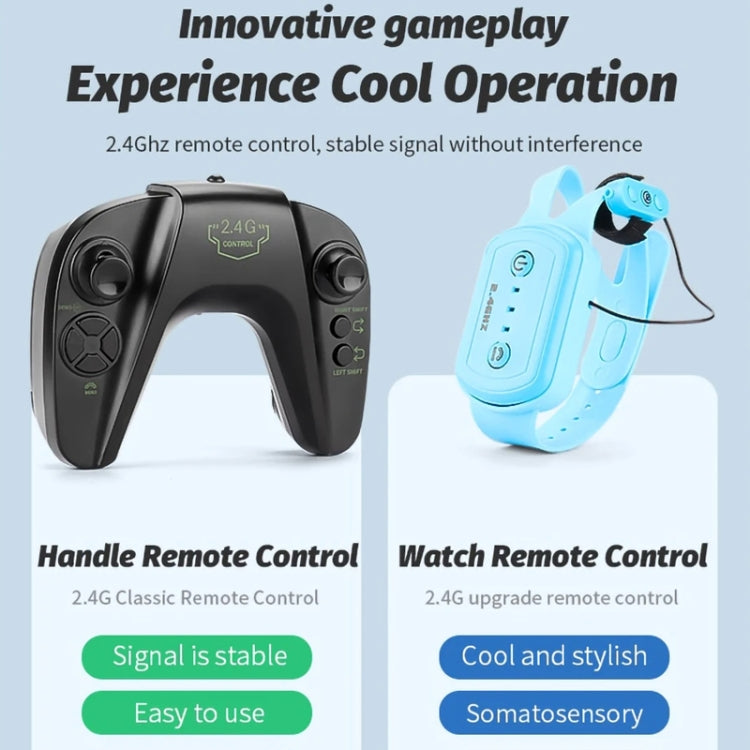Children RC Car Toy Lights Electric Gesture Sensor Remote Control Twisting Stunt Car, Color: Green Single RC - 1:12